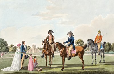 Conversation on Horseback in the Prater by the Panorama by Wilhelm Alexander Kobell